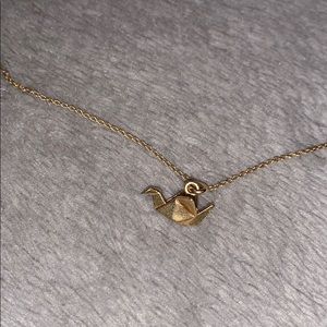 origami crane necklace